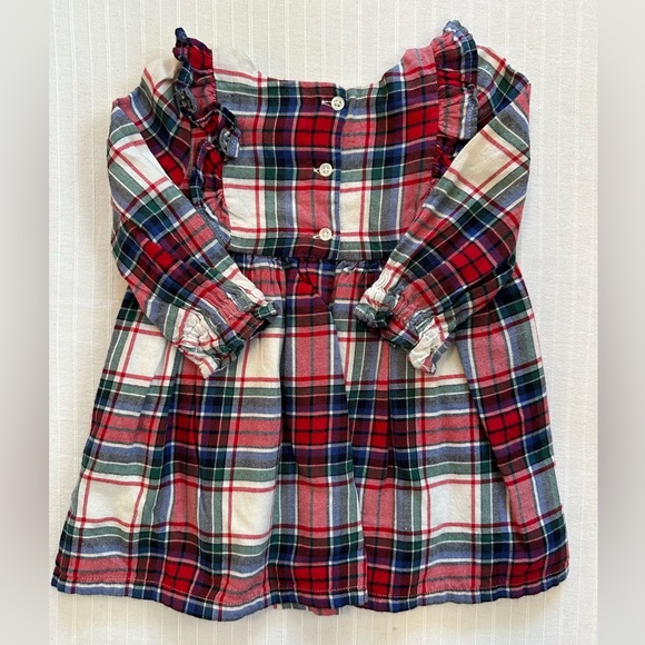 Gap 6-12 Month Red Plaid Flannel Holiday Dress - Picture 2 of 6